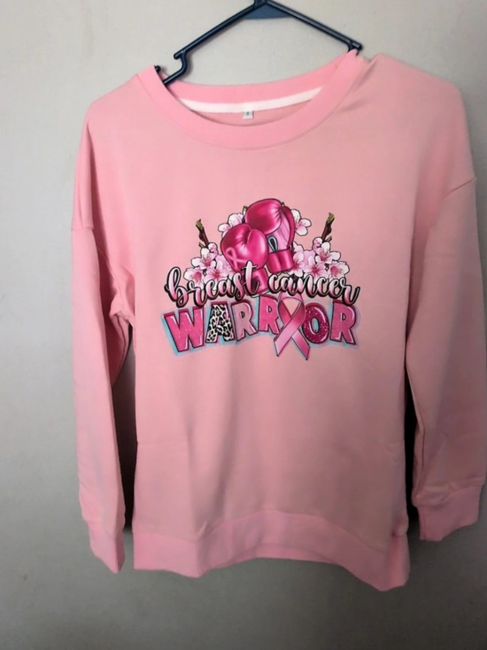 Pink Breast Cancer Warrior Sweatshirt Size Small Like New